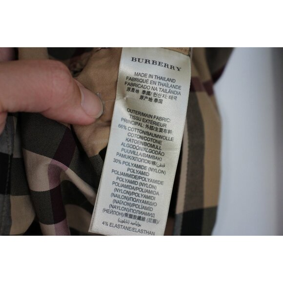 Burberry Brit Mens Small Nova Plaid Check Button Up Shirt A1689 - Picture 5 of 7